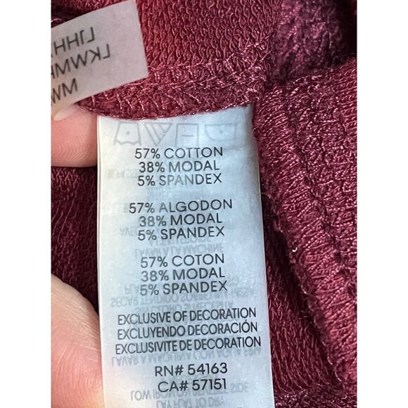 Karl Lagerfeld NWOT Studded Sweatshirt Crimson Red Medium - Picture 9 of 10